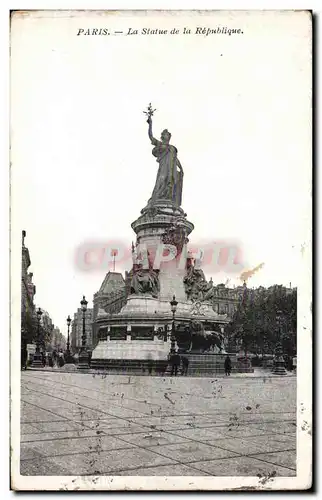 Cartes postales Paris Statue de la Republique