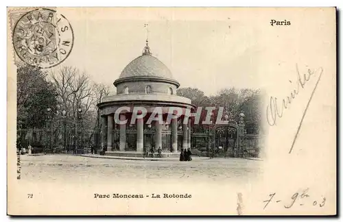 Cartes postales Paris Parc Monceau La rotonde