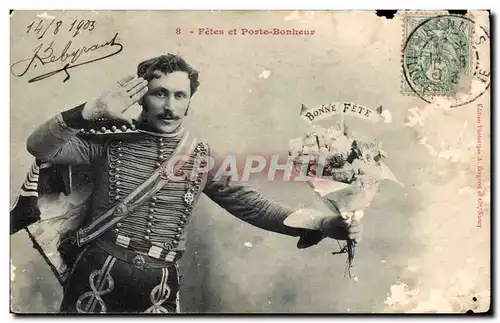 Cartes postales FAntaisie FEtes et porte bonheur