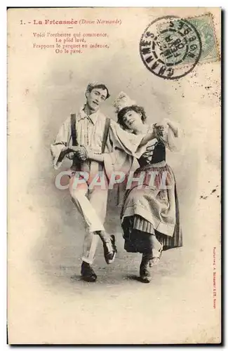 Cartes postales FAntaisie Femme La fricassee ( danse normande ) folklore