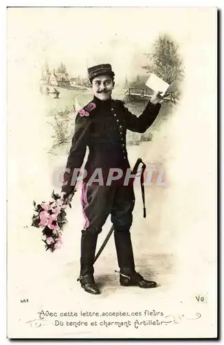 Cartes postales FAntaisie Homme Militaria