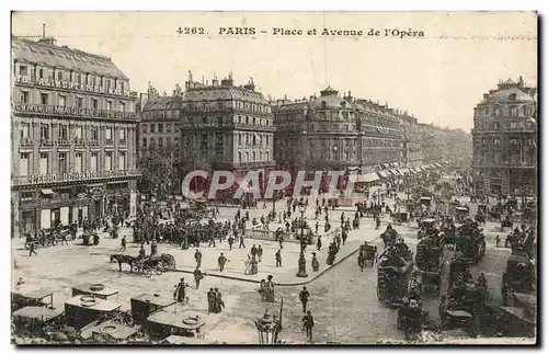 Cartes postales Paris place et Avenue de l&#39Opera