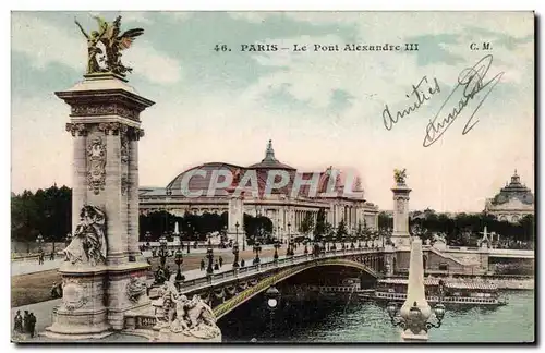 Cartes postales Paris pont Alexandre III