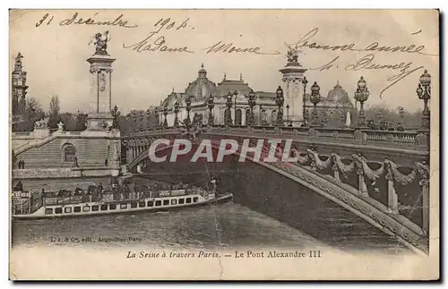 Cartes postales Paris pont Alexandre III