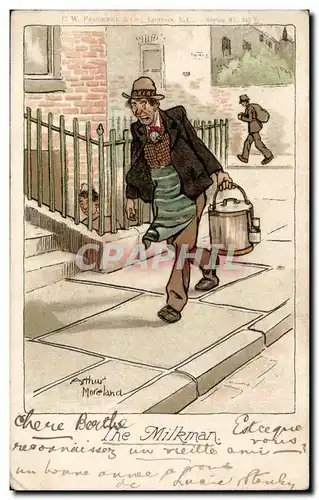 Cartes postales Fantaisie Le laitier The milkman