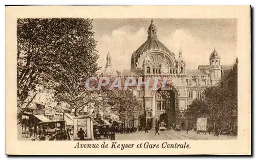 Belgie Belgique Anvers Cartes postales Avenue de Keyser et gare centrale