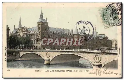 Paris Ansichtskarte AK La conciergerie et le pont au change