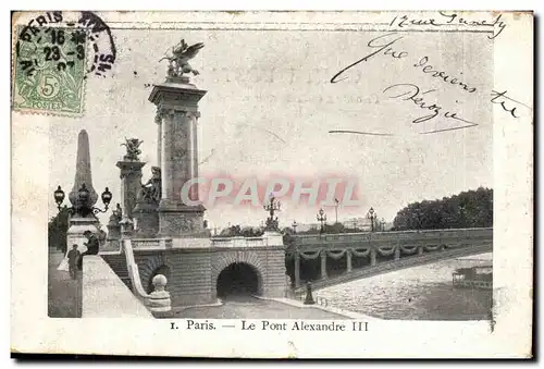 Paris Cartes postales Le pont Alexandre III