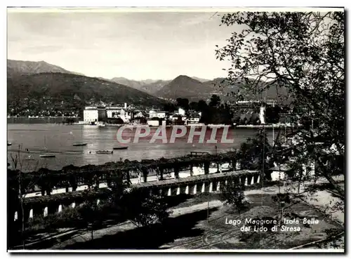 Cartes postales moderne Italie Italie Lago Maggiore Isola Belle dal lido di Stresa