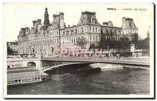 Paris Cartes postales Hotel de ville