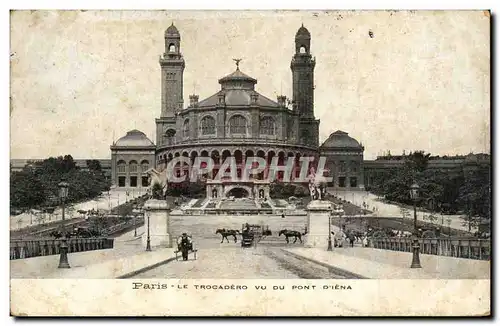 Paris Cartes postales Trocadero vu du pont d&#39iena