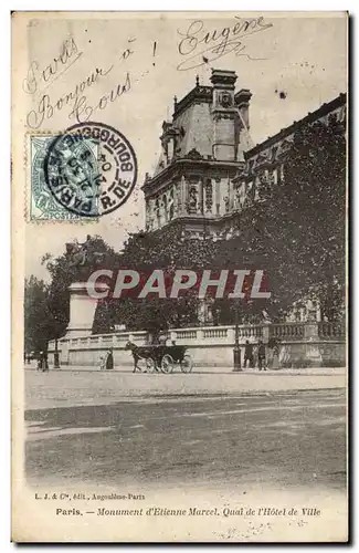 Paris Ansichtskarte AK Monument Etienne Marcel Quai de l&#39hotel de ville