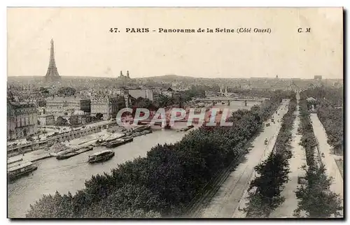 Paris Cartes postales Panorama de la Seine Tour Eiffel