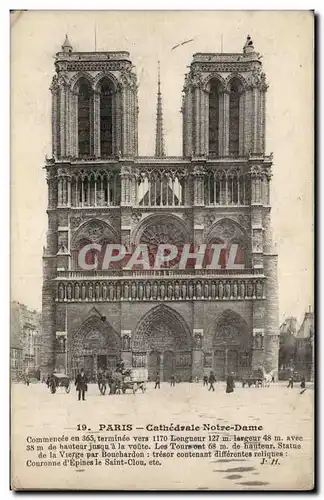 Paris Cartes postales CAthedrale Notre DAme