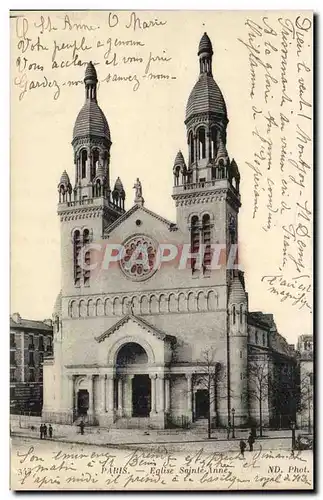 Cartes postales Paris Eglise Sainte Anne