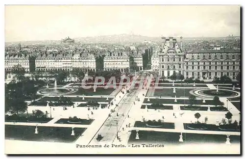 Paris Ansichtskarte AK Panorama de Paris Les Tuileries