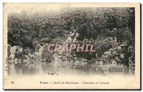 Paris Ansichtskarte AK Bois de Boulogne Cascade et grotte