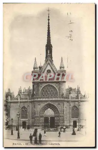 Paris Cartes postales Eglise Saint Laurent