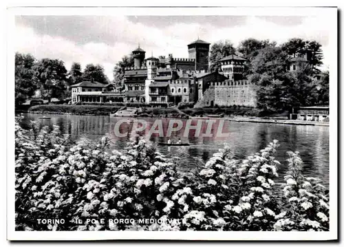 Italie italia Torino Cartes postales moderne Il Po e Borgo Mediovale