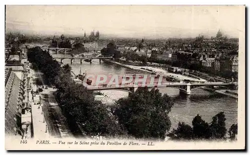 Paris Cartes postales vue sur la Seine prise du pavillon de Flore