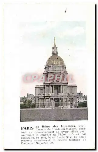 Paris Ansichtskarte AK Dome des Invalides