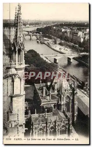 Paris Ansichtskarte AK La Seine vue des tours de Notre DAme