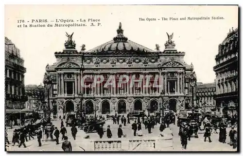 Paris Cartes postales Opera Metro