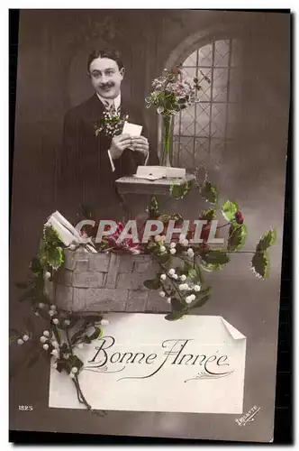 Cartes postales Fantaisie Homme bonne annee