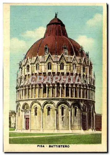 Cartes postales moderne Italie Italia Pisa Battistero