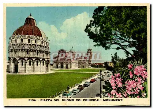 Cartes postales moderne Italie Italia Pisa Piazza del Duomo coi principali Monumenti