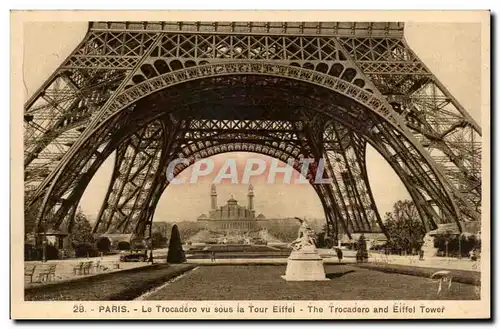 Paris Ansichtskarte AK Le Trocadero vu sous la tour Eiffel