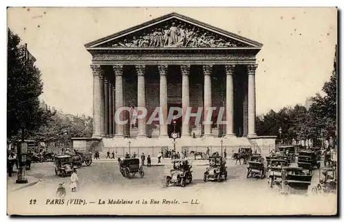 Paris Cartes postales La Madeleine et la rue Royale