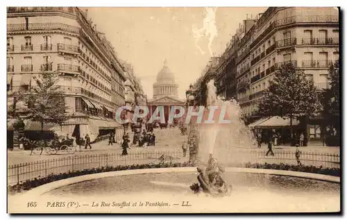 Paris Cartes postales La rue Soufflot et le Pantheon