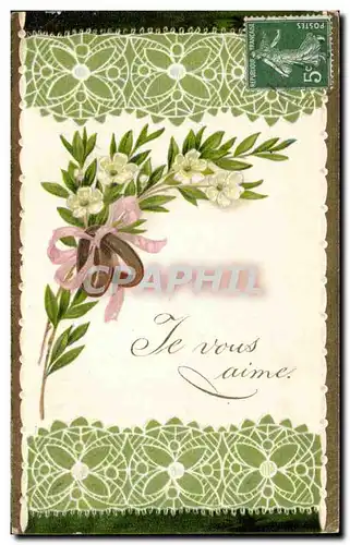 Cartes postales FAntaisie Fleurs ( en relief )