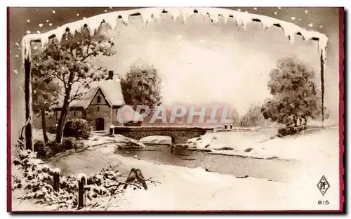 Cartes postales Fantaisie Paysage sous la neige