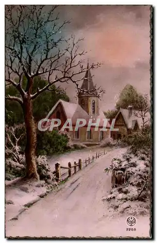 Cartes postales Fantaisie Paysage sous la neige