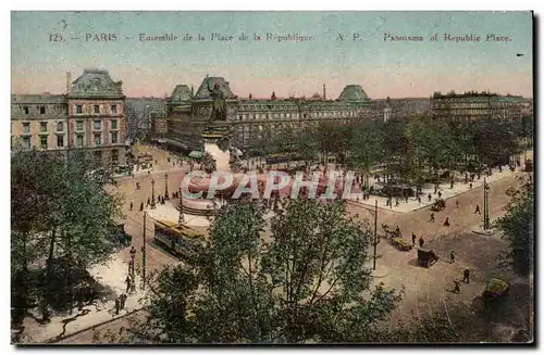 Paris Ansichtskarte AK Ensemble de la place de la Republique