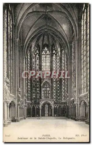 Paris Cartes postales Interieur de la Sainte Chapelle le reliquaire