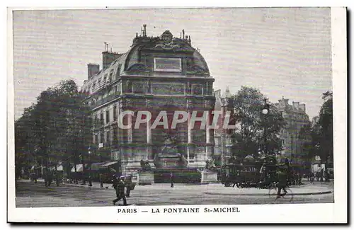 Paris Ansichtskarte AK La fontaine St michel