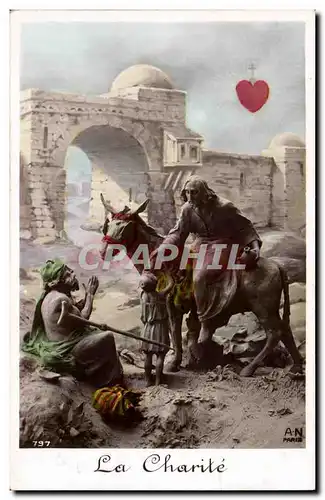 Cartes postales Fantaisie La charite Ane donkey