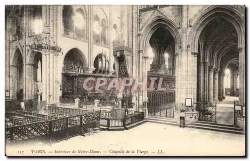 Paris Cartes postales Interieur de Notre Dame Chapelle de la vierge