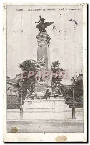 Paris Ansichtskarte AK Monument de Gambetta Place du Carrousel