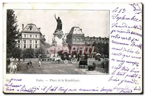 Paris Cartes postales place de la Republique