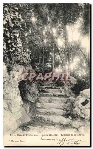 Paris Cartes postales Bois de Vincennes Lac Daumesnil Escalier de la grotte