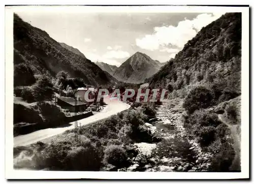 Moderne Karte Cauterets le GAve et la route de Pierrefitte