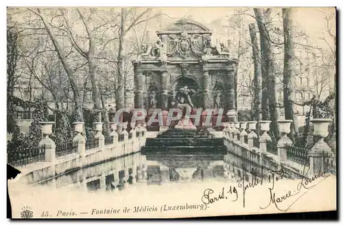 Paris Ansichtskarte AK Fontaine de Medicis ( Luxembourg )