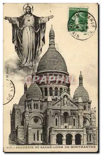 Paris Ansichtskarte AK Souvenir du Sacre Coeur de Montmartre