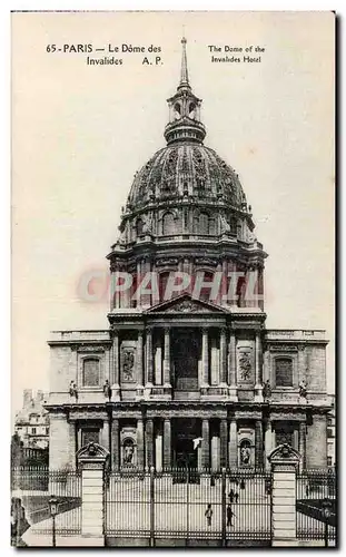 Paris Ansichtskarte AK Dome des Invalides