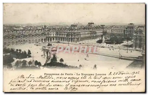 Paris Cartes postales panorama Le nouveau Louvre