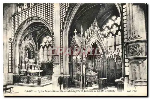 Paris Ansichtskarte AK Eglise Saint Etienne du Mont Chapelle et tombeau de Sainte GEnevieve